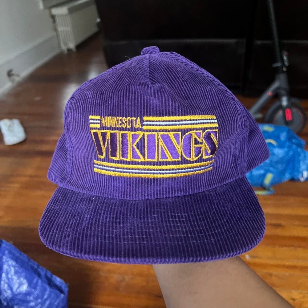 1990s Minnesota Vikings Corduroy Drew Pearson SnapBack Hat